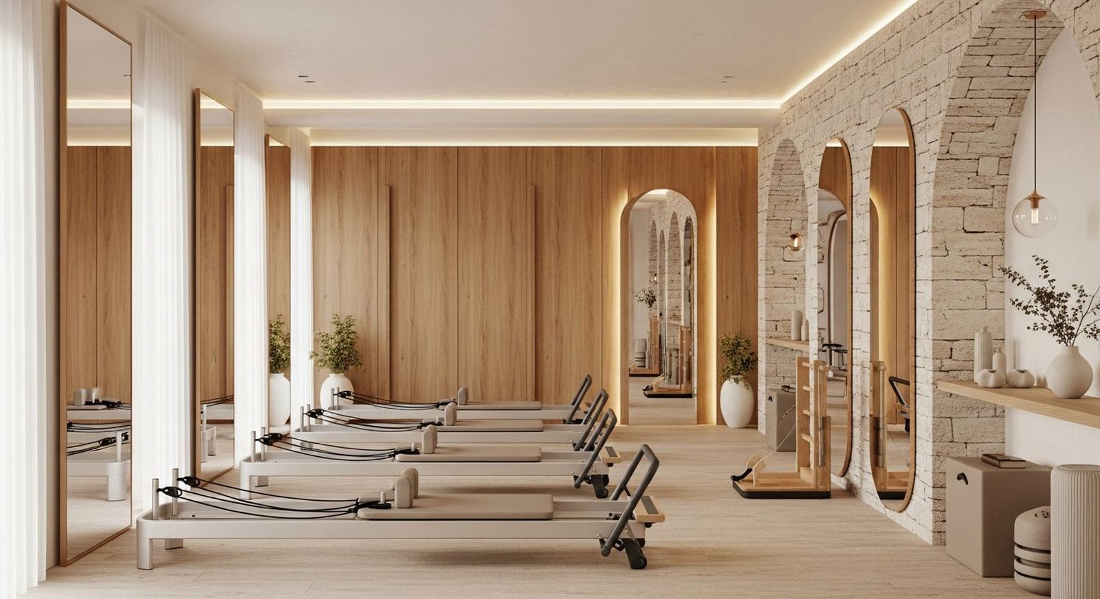 Semi-private Pilates session at QVee Wellness